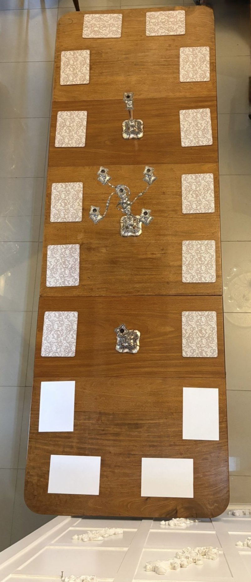 Antique Regency Mahogany 12 Seater Three Pillar Extending Dining Table - Image 6